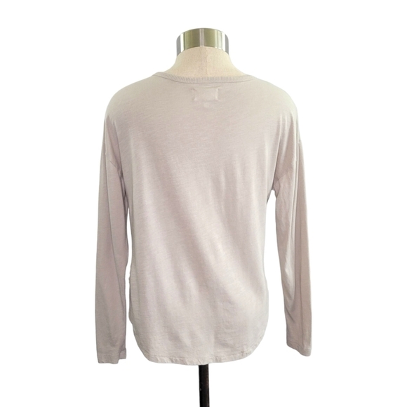 Lou & Grey Softserve Slub Relaxed Fit Henley Top Women's Size XS Warm Gray Color - Picture 4 of 9